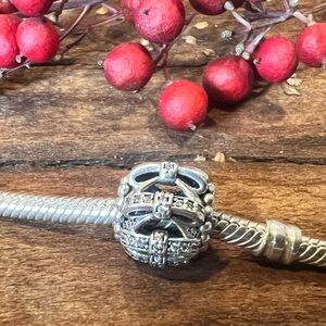 Authentic Pandora Charm Pandora Shimmering Sentiments Openwork Bow Bows Cz